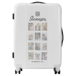 Groom Wedding Photo Collage Luggage