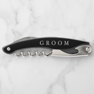 Groom Wedding Simple Classic Black and White