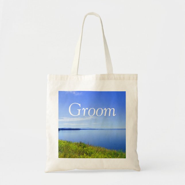 Groom wedding tote bag. Grand Teton National Park. Bag (Front)