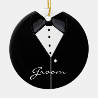 Groom Wedding Tuxedo Ceramic Ornament