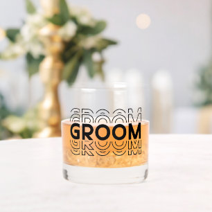 Groom whiskey glass