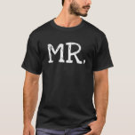 Groom White Text Mr. T-Shirt