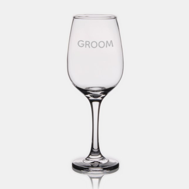 Groom Wine Glass | Wedding Day  (Glassware)
