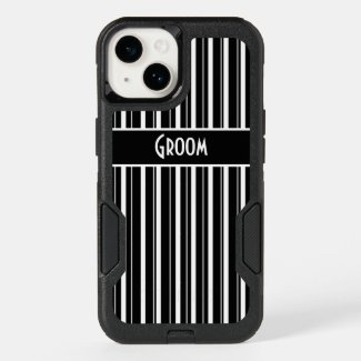 groom with black and white stripes  