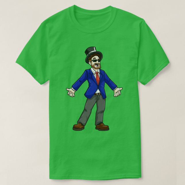Groom with sunglasses jacket and cylinder T-Shirt (Design Front)