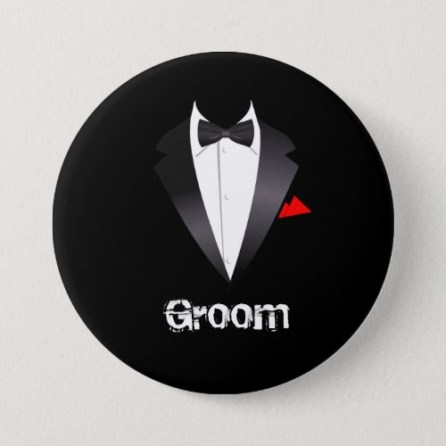 Groom with Tuxedo Shirt _ Button
