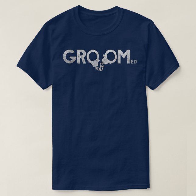 Groomed Bachelor GroomFunny Marriage Party Recepti T-Shirt (Design Front)