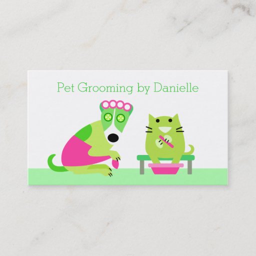 Customizable Groomer - Dog & Cat Spa Business Card