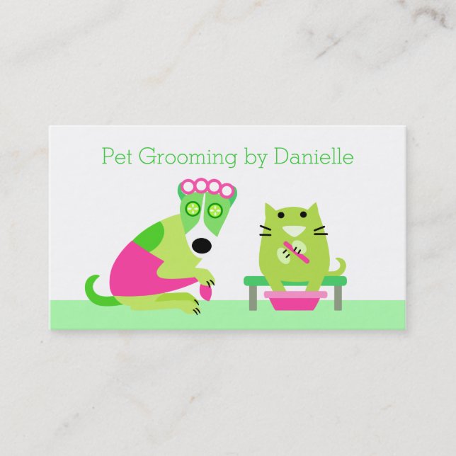 Groomer - Dog & Cat Spa Business Card (Front)