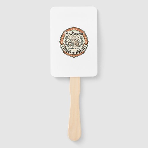 Groomer Pet Salon Cat Groomer Pet Salon Cat Vintag Hand Fan