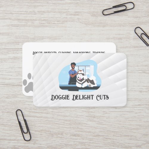 Groomer Shampooing Doggy | Animal Care Business Card