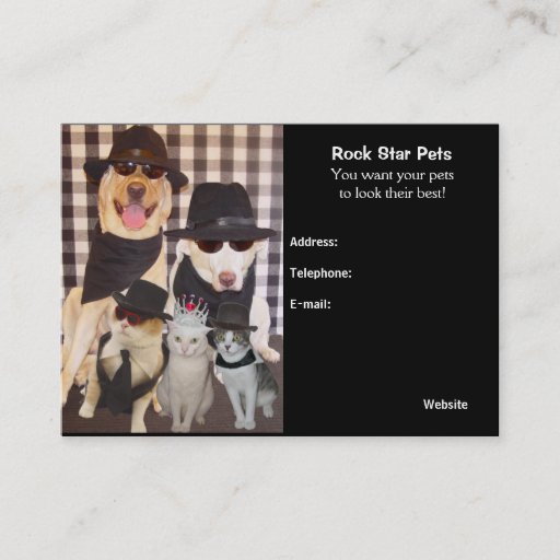 Customizable Groomer's Card Business Card Templates