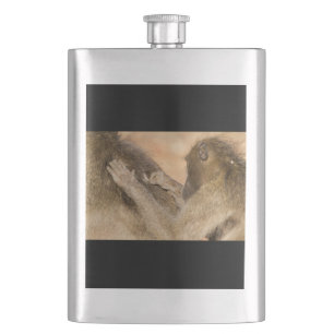 Grooming baboons flask