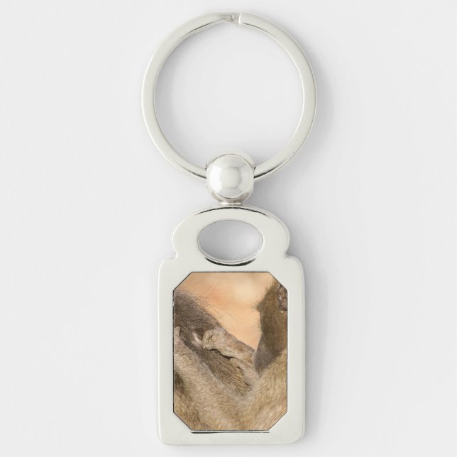 Grooming baboons keychain (Front)