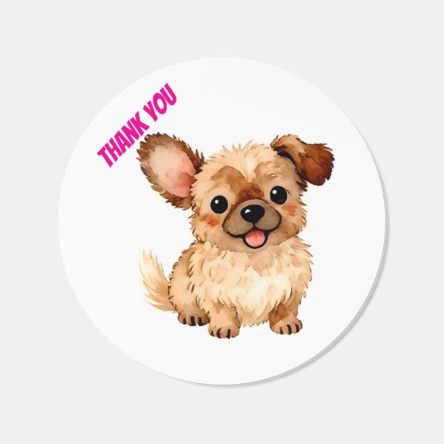 Grooming Dog Personalized Luxury Modern Collection Classic Round Sticker (Single)