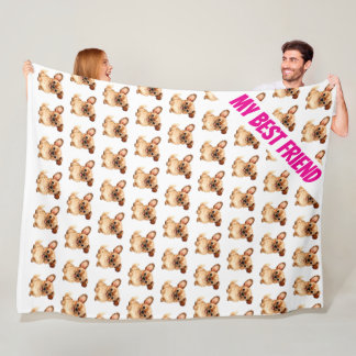 Grooming Dog Personalized Luxury Modern Collection Fleece Blanket