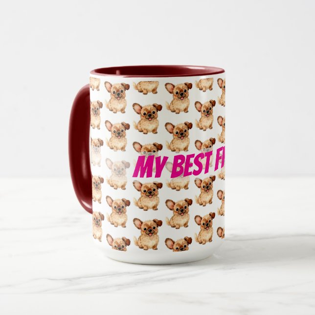 Grooming Dog Personalized Luxury Modern Collection Mug (Front Left)