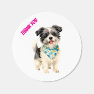 Grooming Dog Personalized Luxury Trendy Collection Classic Round Sticker