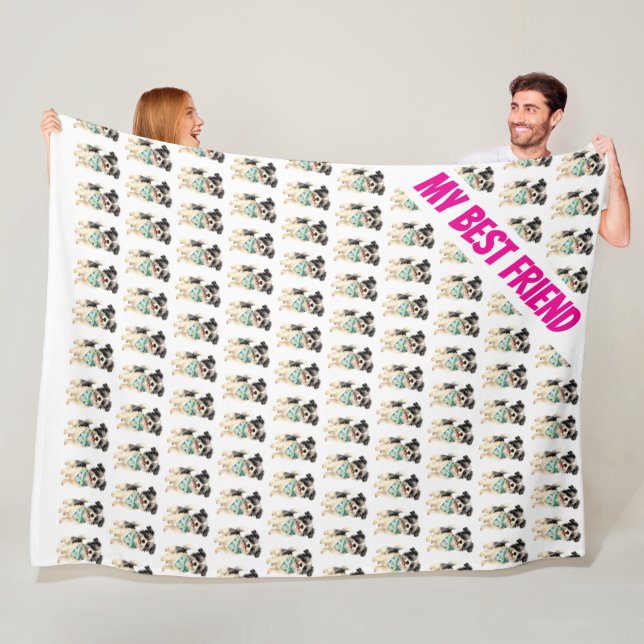 Grooming Dog Personalized Luxury Trendy Collection Fleece Blanket (In Situ)