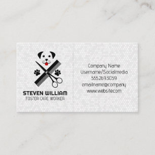Grooming Dog Tools   Animal Care Services Business Card