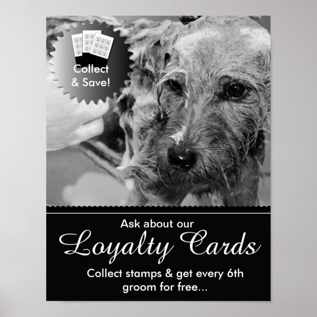 Grooming Loyalty Cards Poster (Front)