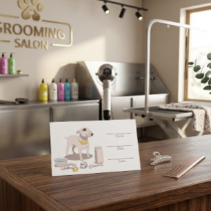 Grooming salon customizable appointment card