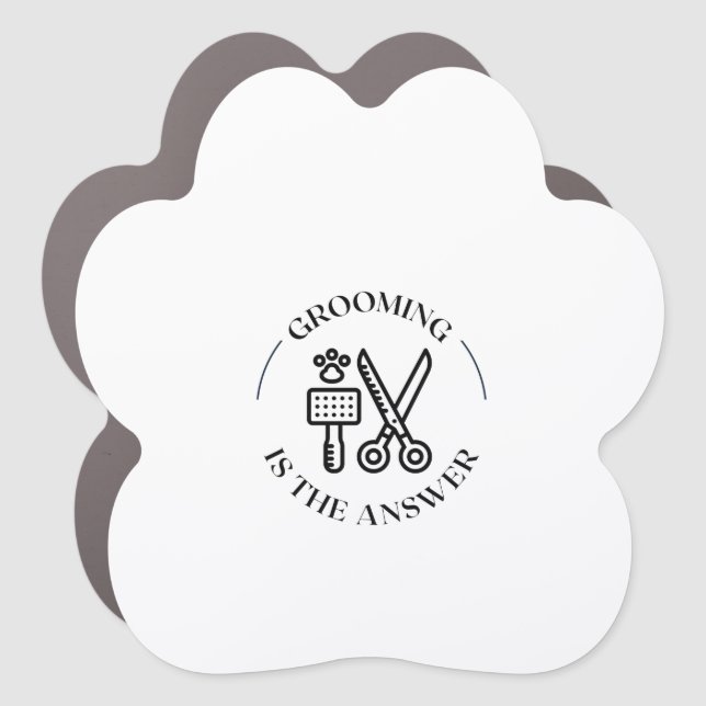 Grooming the answer car magnet (Front)