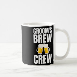 Groom's Brew Crew Funny Bachelor Party Beer Coffee Mug