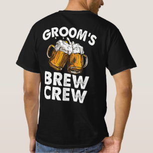 Groom's Brew Crew Funny Groomsman Tee HU - Hopped-Up Tees