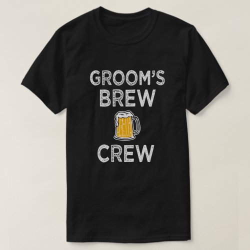 Grooms Brew Crew Mens Groomsman Party Shirt