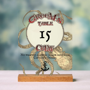 Groom's Crew Acrylic Sign