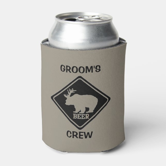 Groom's Crew Bachelor Party Favors Can Cooler (Can Front)