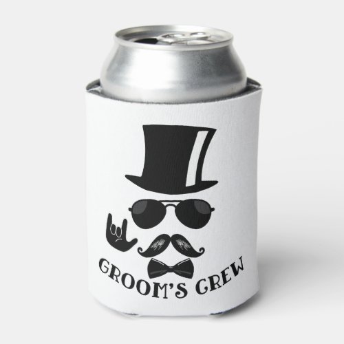 Grooms Crew Bachelor Party Hipster Favors Can Cooler