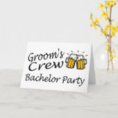 Grooms Crew Beer Jugs Card (Yellow Flower)