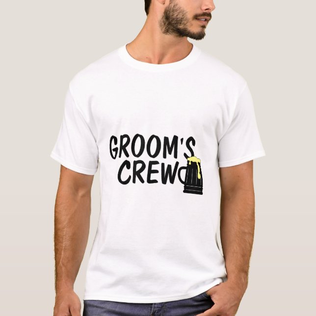 Grooms Crew (Beer) T-Shirt (Front)