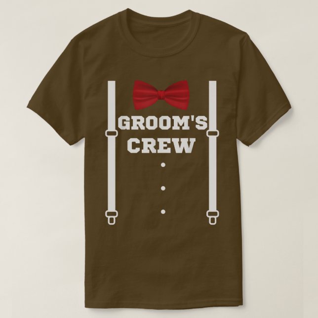 Grooms Crew Funny Groomsmen Squad Team Bachelor Pa T-Shirt (Design Front)