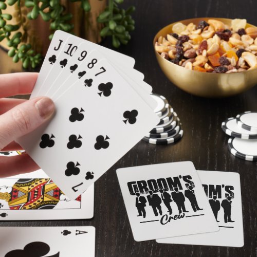 Grooms Crew Groomsmen Bachelor Party  Playing Cards