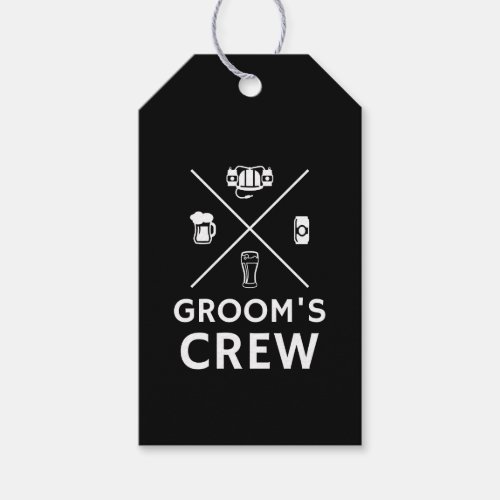 Grooms Crew Groomsmen Bachelor Party Thank You Gift Tags