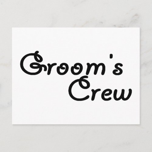 Grooms Crew Postcard