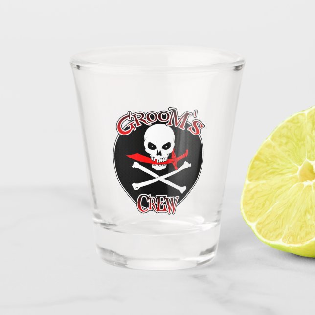Groom's Crew  Shot Glass (Front)