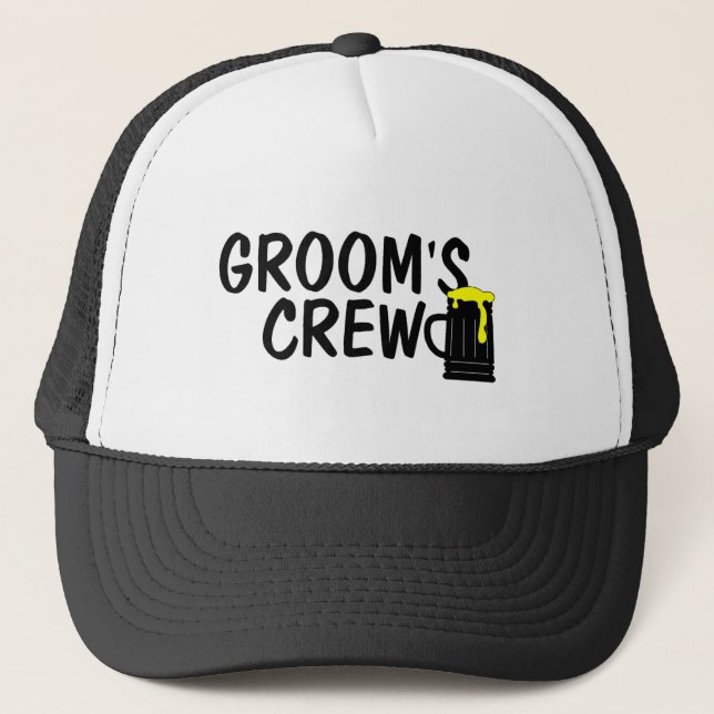 Grooms Crew Trucker Hat (Front)