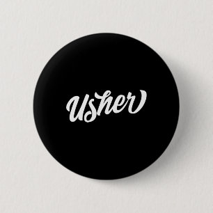Groom's Crew Usher Bachelor For Groom Button
