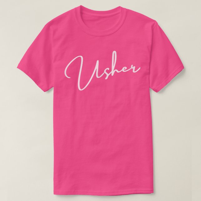 Grooms Crew Usher Bachelor  T-Shirt (Design Front)