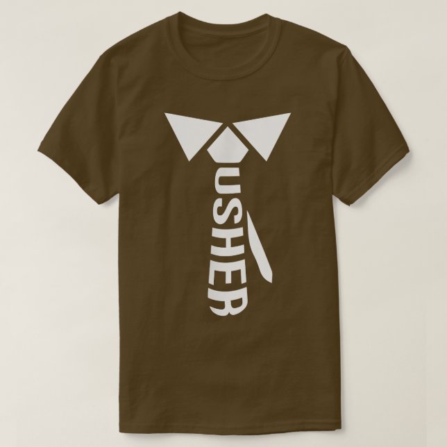 Grooms Crew Usher Bachelor  T-Shirt (Design Front)