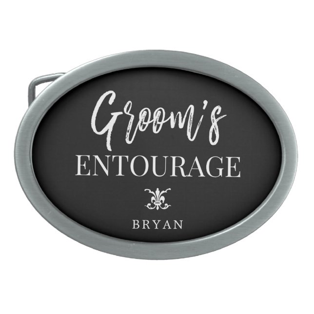 Groom's Entourage | Groomsmen Belt Buckle (Front)