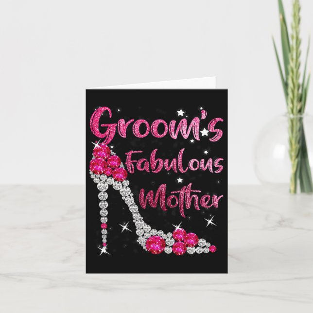 Groom's Fabulous Mother Happy Wedding Marry Marrie Card (Front)