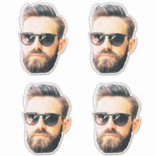 Groom's Face Funny Bachelorette Party 4 Faces Sticker