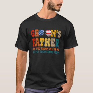 Groom's Father Vintage Father Of The Groom  Weddin T-Shirt