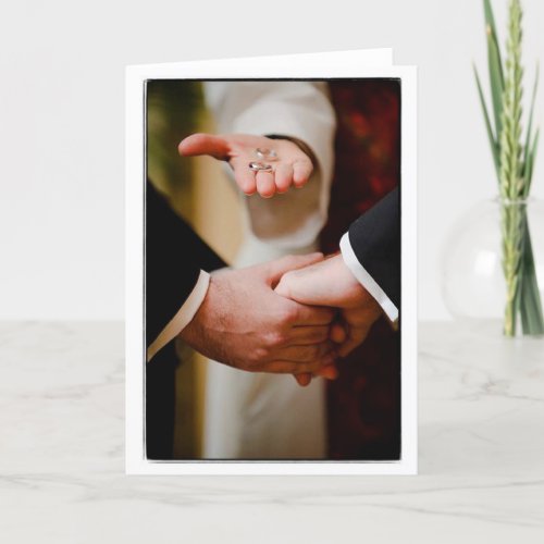 Grooms Gay Wedding Commitment Ceremony LOVE Card