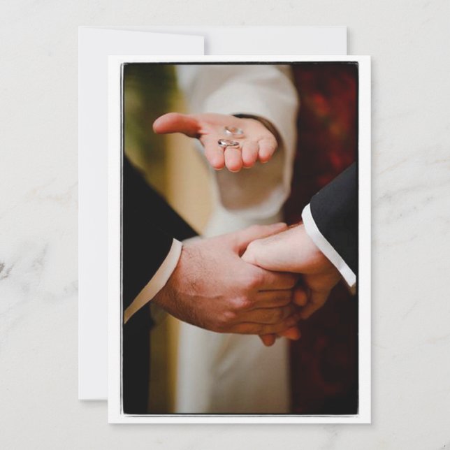 Grooms Gay Wedding Commitment Ceremony LOVE Card (Front)